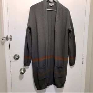 Jana gray knitted long cardigan sweater size Medium